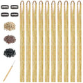 Rootoo Gold Hair Tinsel Kit 10 Pcs Fairy Hair Extensions for Girls & Women