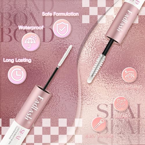 FADLASH Lash Bond & Seal 12ml Waterproof Eyelash Glue & Sealant - White & Clear