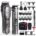 Hatteker Professional Hair Clippers for Men Beard Trimmer Clippers Set Waterproof T-Blade Trimmer Cordless Grooming Kit Nose Body Hair Barber Clippers Hair Cutting Kit
