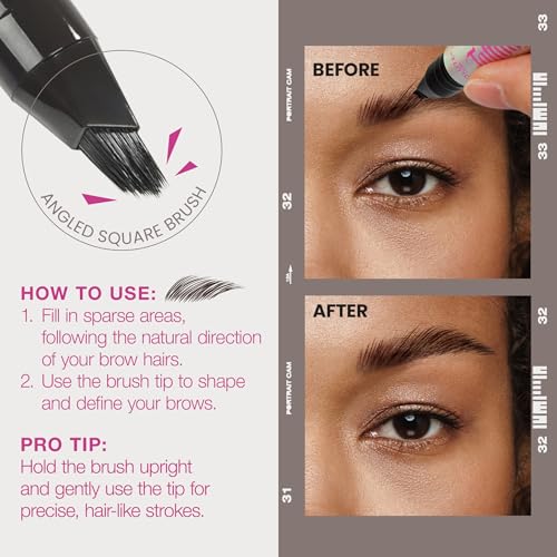 Absolute New York Tattoo Brow Strokes Dark Brown Microblading Pen