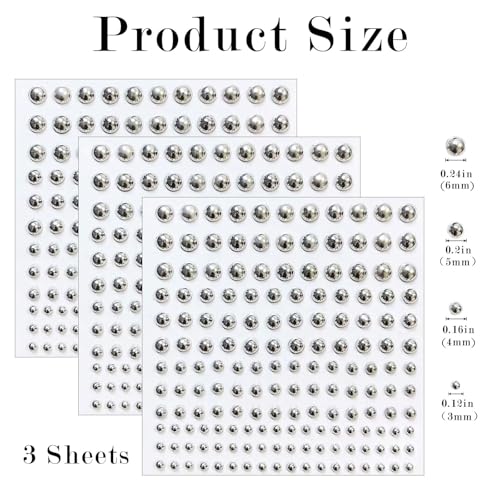 Face Gems Fake Piercings Stickers - 9 Sheets, 4 Sizes