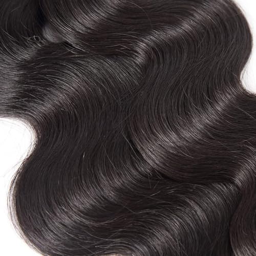 Human Hair Bundles 12 14 16 Inch Body Wave Unprocessed Brazilian Virgin Hair #1B Black