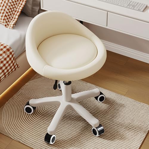 Ergonomic Rolling Stool with Adjustable Height & Swivel Seat