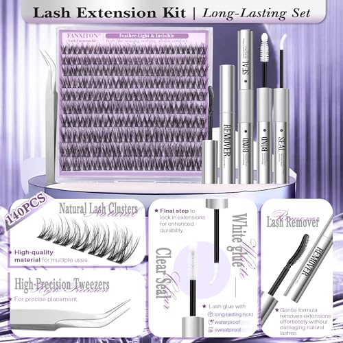 Wispy Lash Clusters Kit with Glue, Remover & Tweezers