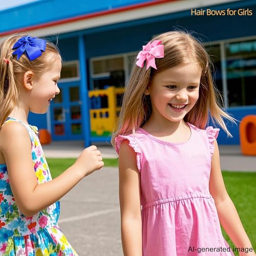 40-Piece Grosgrain Pinwheel Hair Bows with Alligator Clips