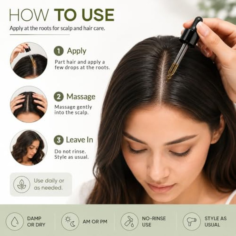 Scalp Serum for Thinning Hair with Caffeine & Biotin - 2 Fl Oz