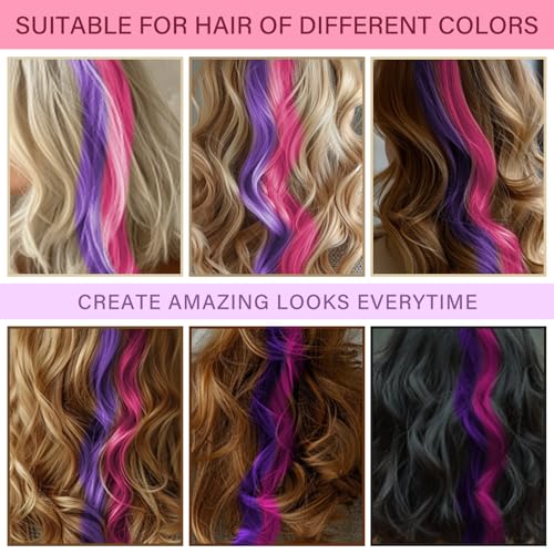 6-Color Hair Chalk Comb Set for Kids - Washable & Temporary