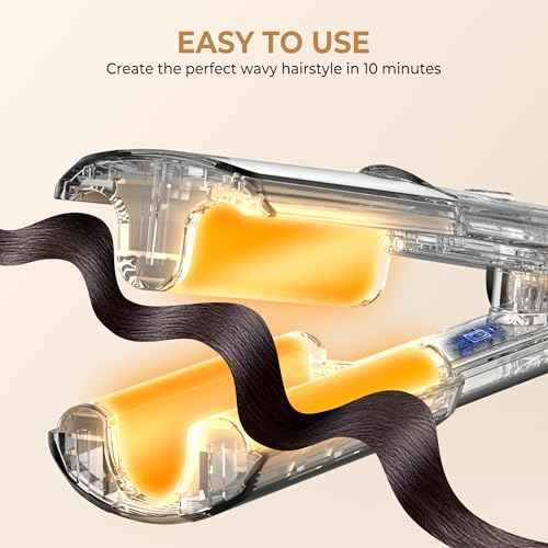 Crimper Hair Tool, Mini Hair Crimper for Women Heating up 390¡ÆF, Waver Curling Iron with Negative Ions, Double Voltage Crimping Iron for All Style (9.5 Inch/1.5 Inch)