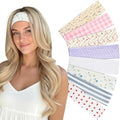 Women's Headbands 8-Pack Set with Floral & Polka Dot Patterns