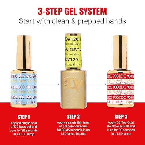 DND Diva Gel Polish Set, Soda Poppin Collection, UV/LED GelPolish and Air Dry Nail Lacquer, Matching Chip-Free Polish Duo, 0.5 Fl Oz Each
