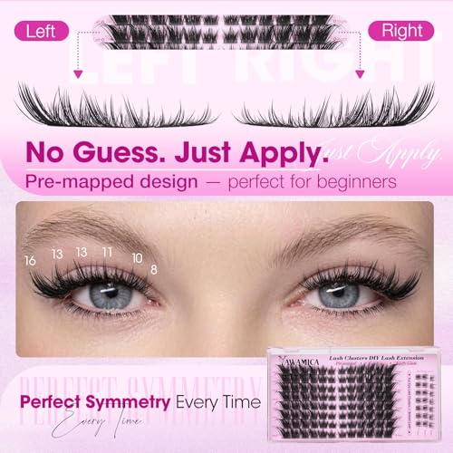 Fox Eye Lash Clusters LC Curl 8-16mm with Bottom Lashes