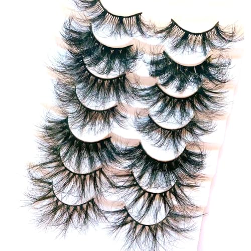 25mm Dramatic 8D Faux Mink False Eyelashes, 7 Styles Mixed