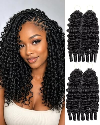 ISHOW Burmese Curly Crochet Hair 14 Inch Pre-Looped Human Hair