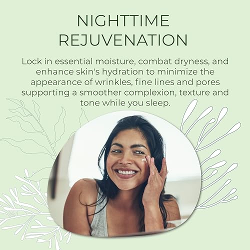 Sea-El Kelp Tamanu Oil Night Cream Hydrating Face Moisturizer Reparative Skin Softening Skincare - Nighttime Anti Aging Facial Lotion for Women & Men - 1 Oz