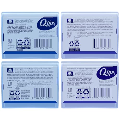 Q-tips Cotton Swabs Purse Pack Bundle (Hygiene Shield, Organic, Precision Tips & Original), Household Essentials, Beauty & Personal Care, 30 Count Each