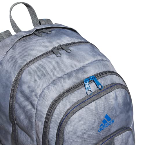 adidas Prime 6 Backpack, Stone Wash Grey/Bright Royal Blue, One Size