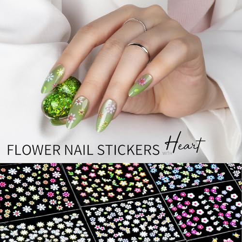 Teenitor 50 Sheets Nail Art Stickers - Flowers, Gold & Designs
