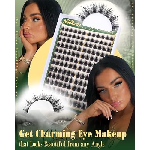 Manga Lash Clusters Wispy Anime Individuals DIY Lash Extension Volume Eyelash Clusters 10-18MM D-Curly Faux Mink Lashes Clusters by Newcally