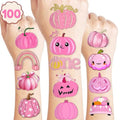Little Pumpkin Temporary Tattoos 10 Sheets 100 PCS Fall