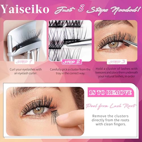 Self Adhesive Eyelash Clusters Wispy 10-16mm D Curl Kit