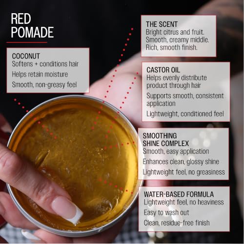 Reuzel Red Pomade for Men - Medium Hold Water Soluble