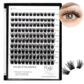 Black Individual Cluster Lashes 10-16mm Mixed D Curl
