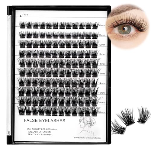 Black Individual Cluster Lashes 10-16mm Mixed D Curl
