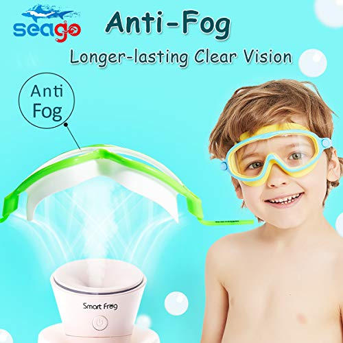 Goggles for kids Swimming 2 Pack No Leaking Anti-Fog Outer Eye Fit with Wide View UV Protection Crystal Clear Watertight Swim Goggles with nose cover Suitable for Children Youth Boys Girls Age 3 to 15