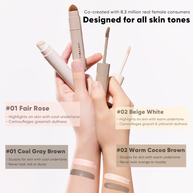 JUDYDOLL Liquid Contour Stick - Cool Toned, 12-Hour Wear