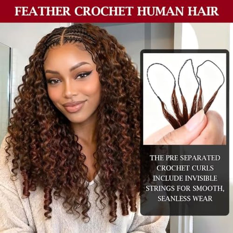 Miracle Invisible Knots Crochet Hair 16" 55g 100% Human Hair