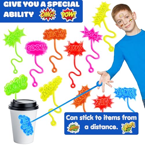 48 PCS Comic Hero Party Favors - Sticky Hands & Tattoos