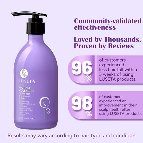 Luseta Biotin Collagen Volumizing Shampoo for Fine Hair, 16.8oz