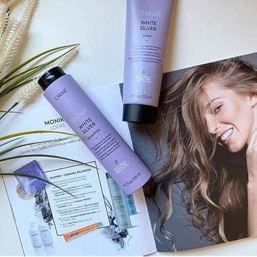 LAKM? Teknia White Silver Hair Mask, Brightening Hair Mask for Blondes & Bleached Hair, 8.5 Fl Oz