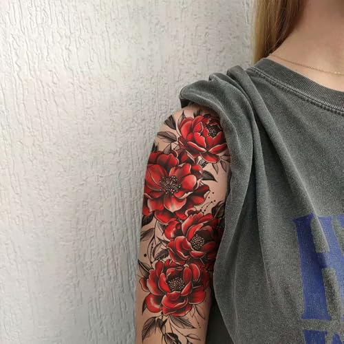 8 Sheets Waterproof Temporary Tattoo Stickers - Floral & Animal Designs