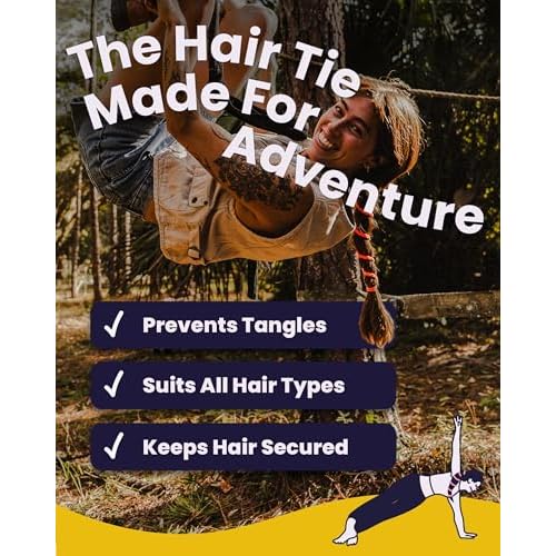 Rip Tie 24" x 3mm Extra Hold Soft Hair Tie for Women, 5 Pack Multicolor ? Tangle Free Ponytail Holders ? Prevents Hair Damage ? Ideal for Activities like Surfing, Exercising, Running, and More