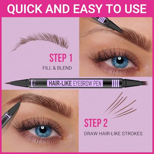 iMethod 2-in-1 Eyebrow Pen - Dark Brown Microblading Brow Pencil
