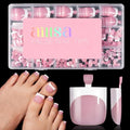 French Tip Press On Toenails, 150Pcs 15 Sizes