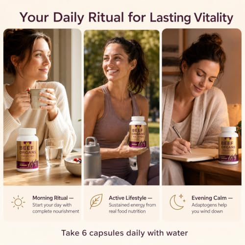 Grass-Fed Organ Supplement for Women – Liver, Kidney & Heart Blend
