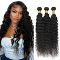 Deep Wave Human Hair Bundles - 12, 14, 16 Inch Brazilian Virgin Hair