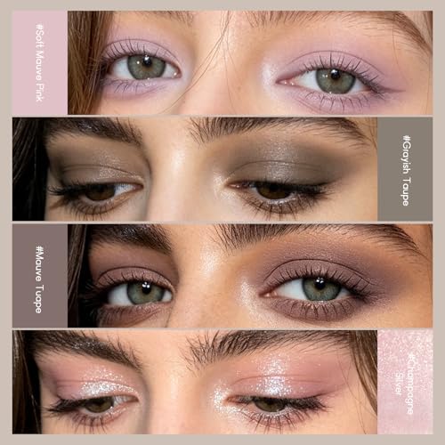 Noerrors Soft Mauve Eyeshadow Quad Palette - Matte & Glitter