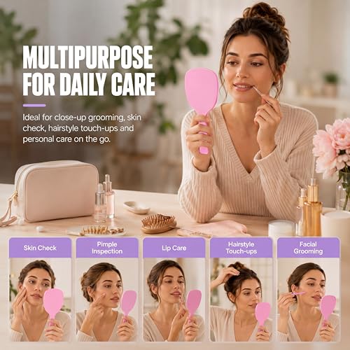 Jetec 8 Pack Handheld Makeup Mirrors - Compact Travel Size