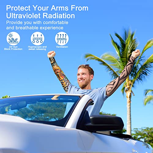 Tatoo Sleeves Men, Women, and Kids ? Fake Temporary Tattoo Sleeve for Outdoor Sports, Halloween Decor