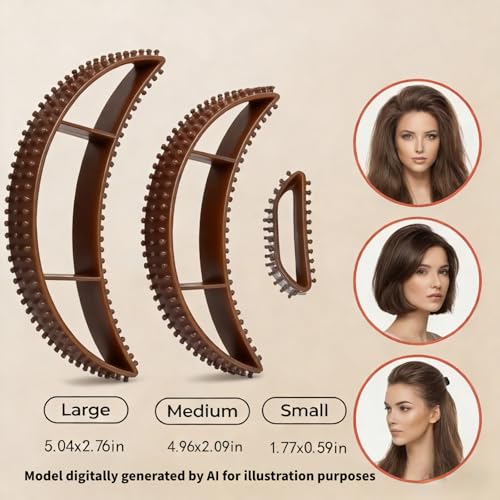 5 Pcs Bump It Hair Accessory Invisible Fluffy Pad Set Styling Tool