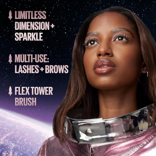 Maybelline Lash Sensational Sky High Glitter Mascara and Tattoo Studio Eyeliner Bundle, Includes 1 Mascara in Space Diamond and 1 Gel Eyeliner in Stardust Chrome for Glitter Eye Makeup