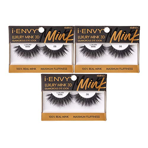 i-ENVY Luxury Mink False Eyelashes 3D Curl 3 Pack