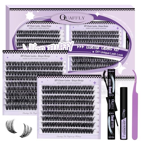 Volume Lash Clusters Kit 360Pcs 60D+80D with Bond & Remover