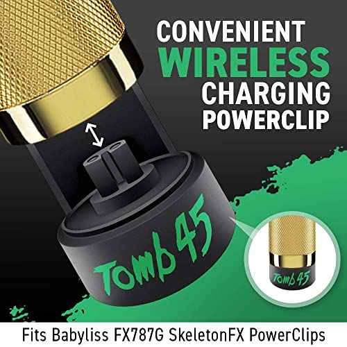 Tomb 45 Wireless Charging PowerClip | Cordless Power Clip For Hair Trimmers for Skeleton FX Trimmer, BaBylissPRO Barberology GOLDFX FX787G | Professional Barber Tools