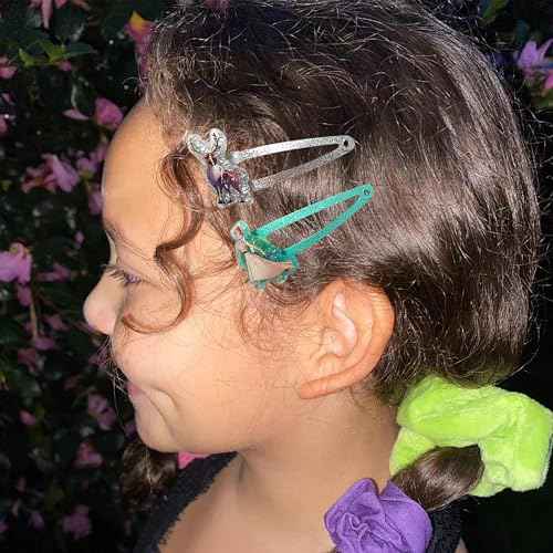LUV HER Frozen Hair Clips for Girls Snap Clips 8 Pack Multi Color Ages 3+