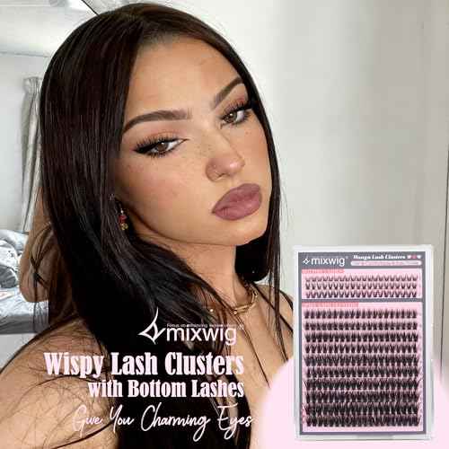 Spikes Lash Clusters Wispy Eyelash Clusters with Bottom Lashes Spiky Volume Cluster Eyelash Extensions Thick Cluster Lashes D Curly 5-18MM 60D DIY Individual Lashes by Lvmixwig