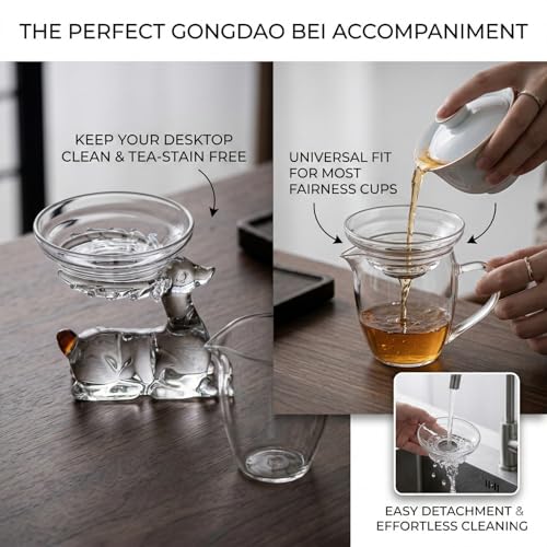 Deer Shaped Glass Tea Strainer - 3.5 Inch Loose Leaf
